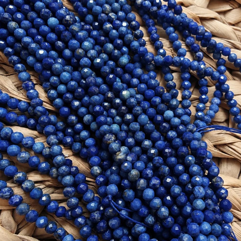 Lapis lazuli facetterad 3 mm hel sträng - 3