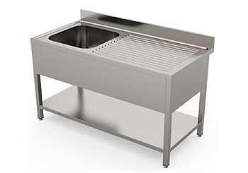 Diskbänk, 1 ho vänster, D 70 cm, Flat Pack