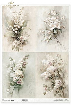 Olika motiv blommor A3 format