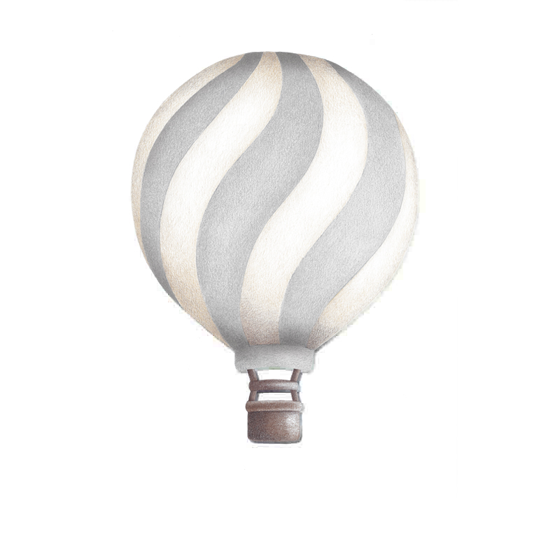 Light grey Wavey Vintage Balloon