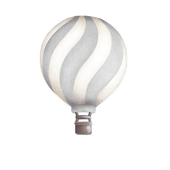 Ljusgrå Vågig Vintage Luftballong