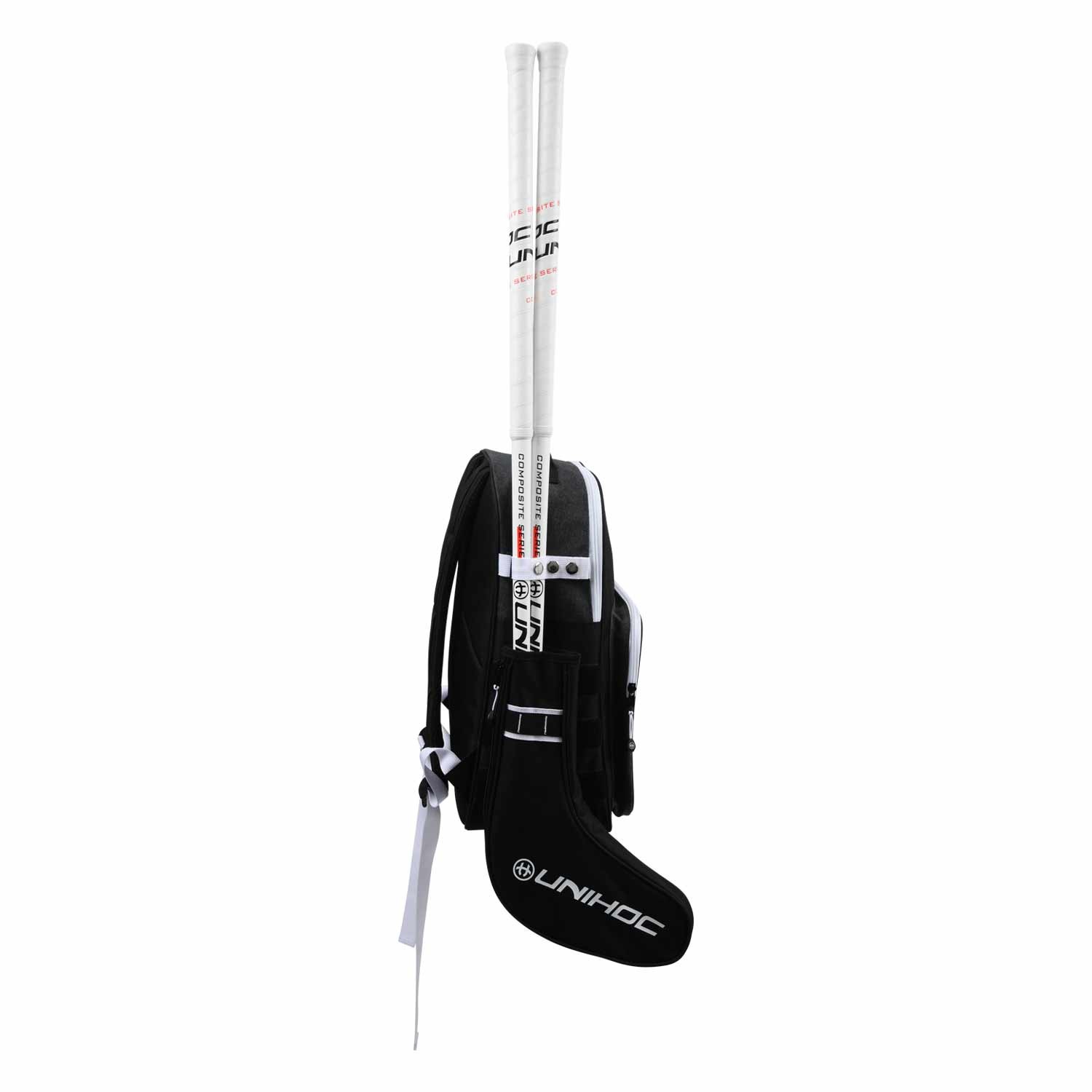 Unihoc Stick Backpack Tactic black / white  - 2