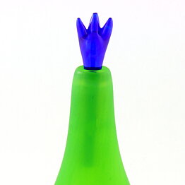 Gunnel Sahlin (Naturalis 1992) Green Bottle with Organic Form 25 cm