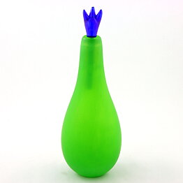 Gunnel Sahlin (Naturalis 1992) Green Bottle with Organic Form 25 cm