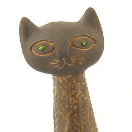 Karl Erik Iwar (1960s) Brown Modern Cat 21 cm