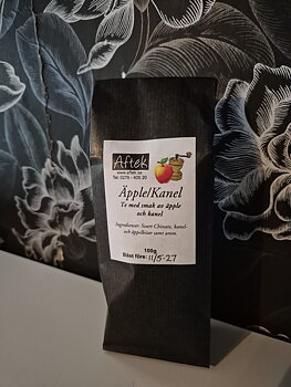  Förpackat svart te, Äpple/Kanel, 100g, Aftek