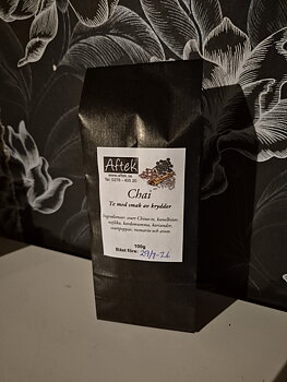 Förpackat svart te, Chai, 100g, Aftek
