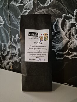 Förpackat svart te, Kärlek, 100gr, Aftek