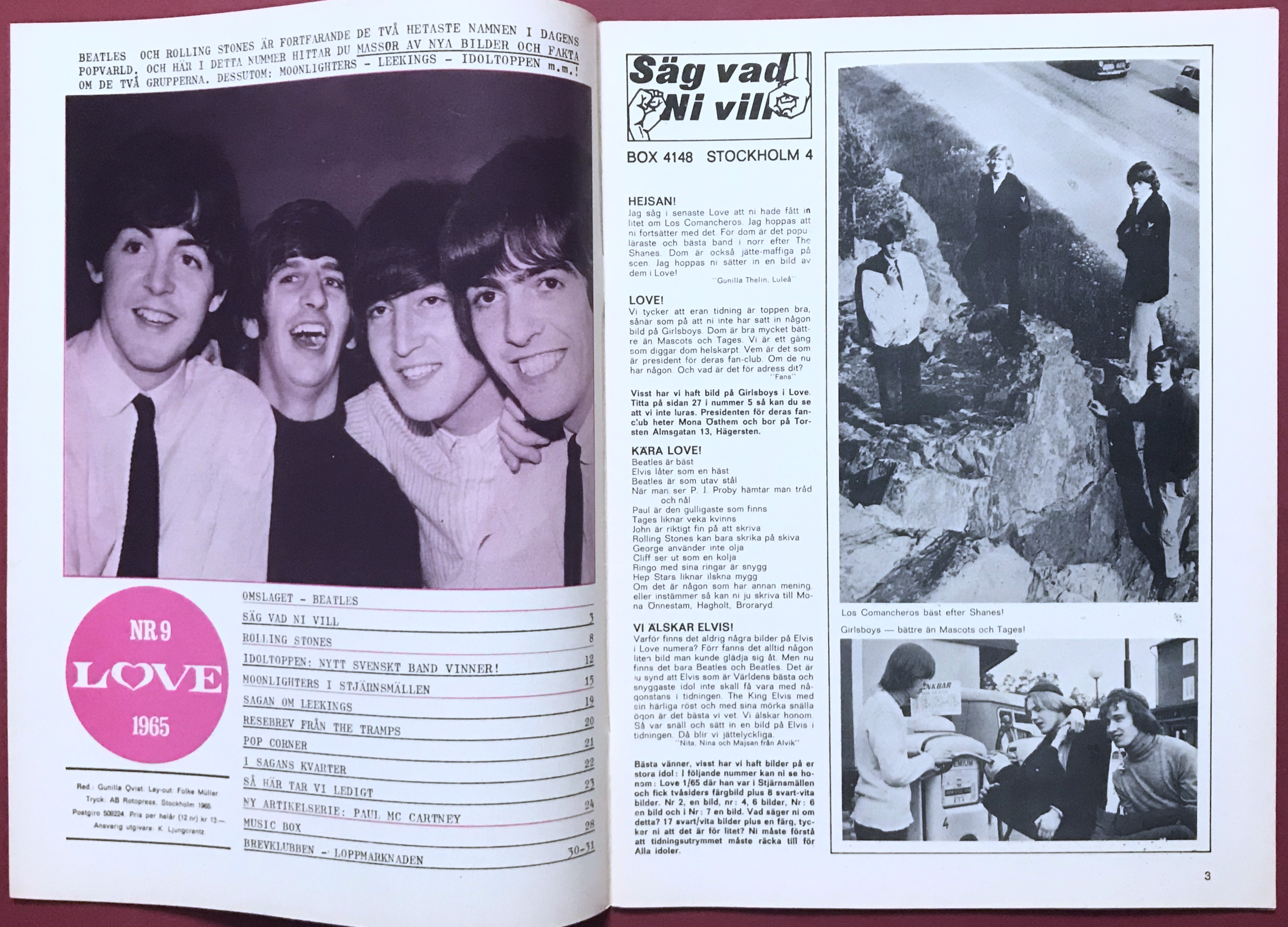 LOVE med Min Melodi - Nr 9 1965 BEATLES omslag - 3