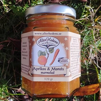 Aprikos och Morotsmarmelad, 120g,15st/kart