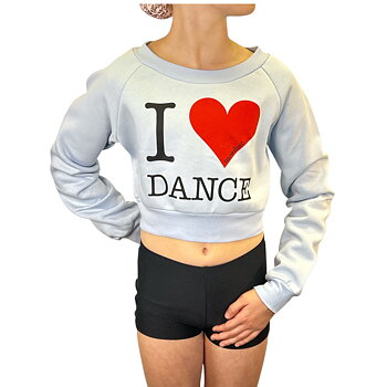 Showstore - Adult - Cropped "I Love Dance" tröja