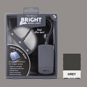 The Really Bright Book Light :  Lyxig läslampa med extra bra och reglerbart ljus - Grå