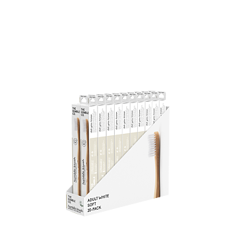 Tandborste bambu vit mjuk x20