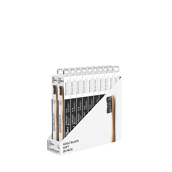 Tandborste bambu svart mjuk x20