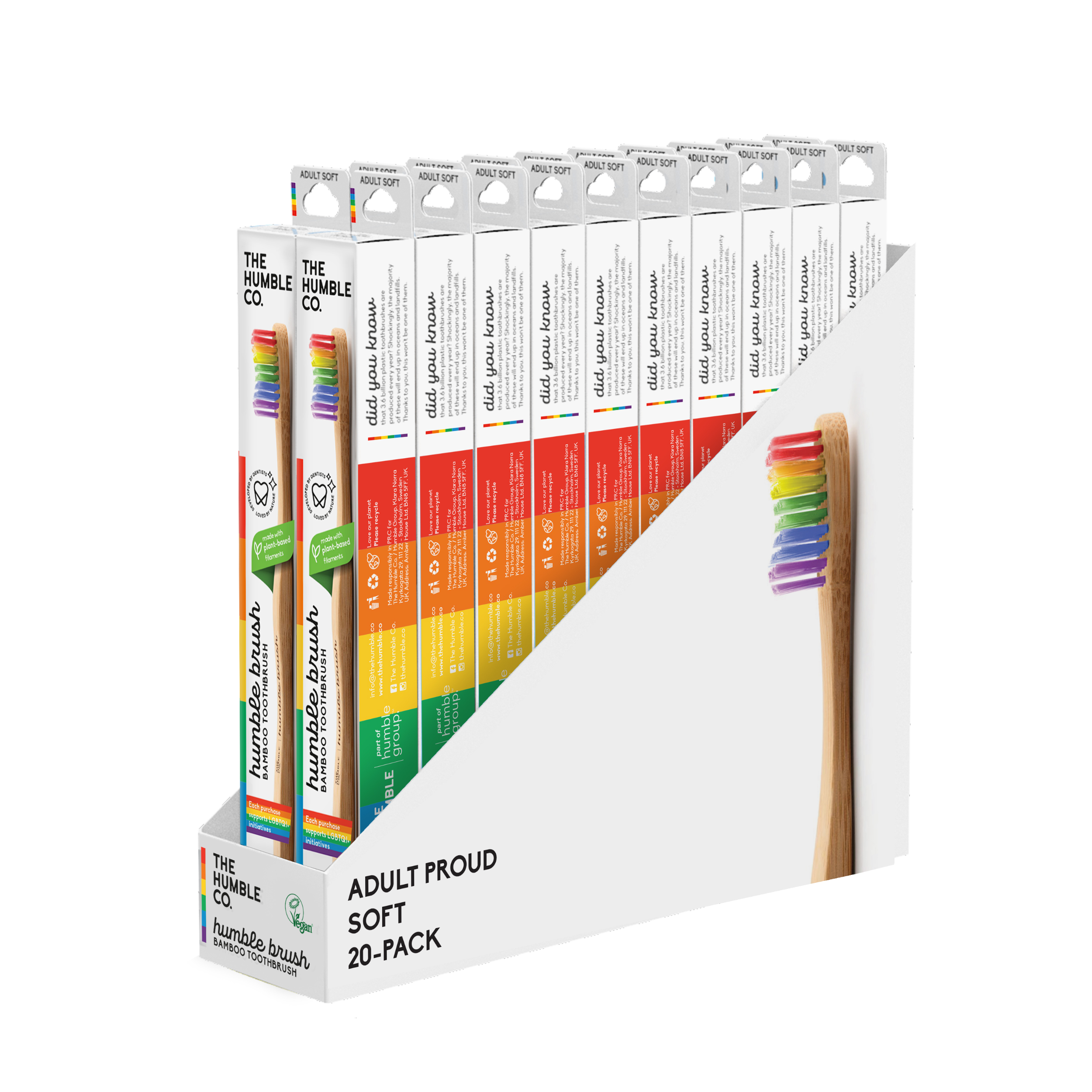 Tandborste bambu PROUD soft x20