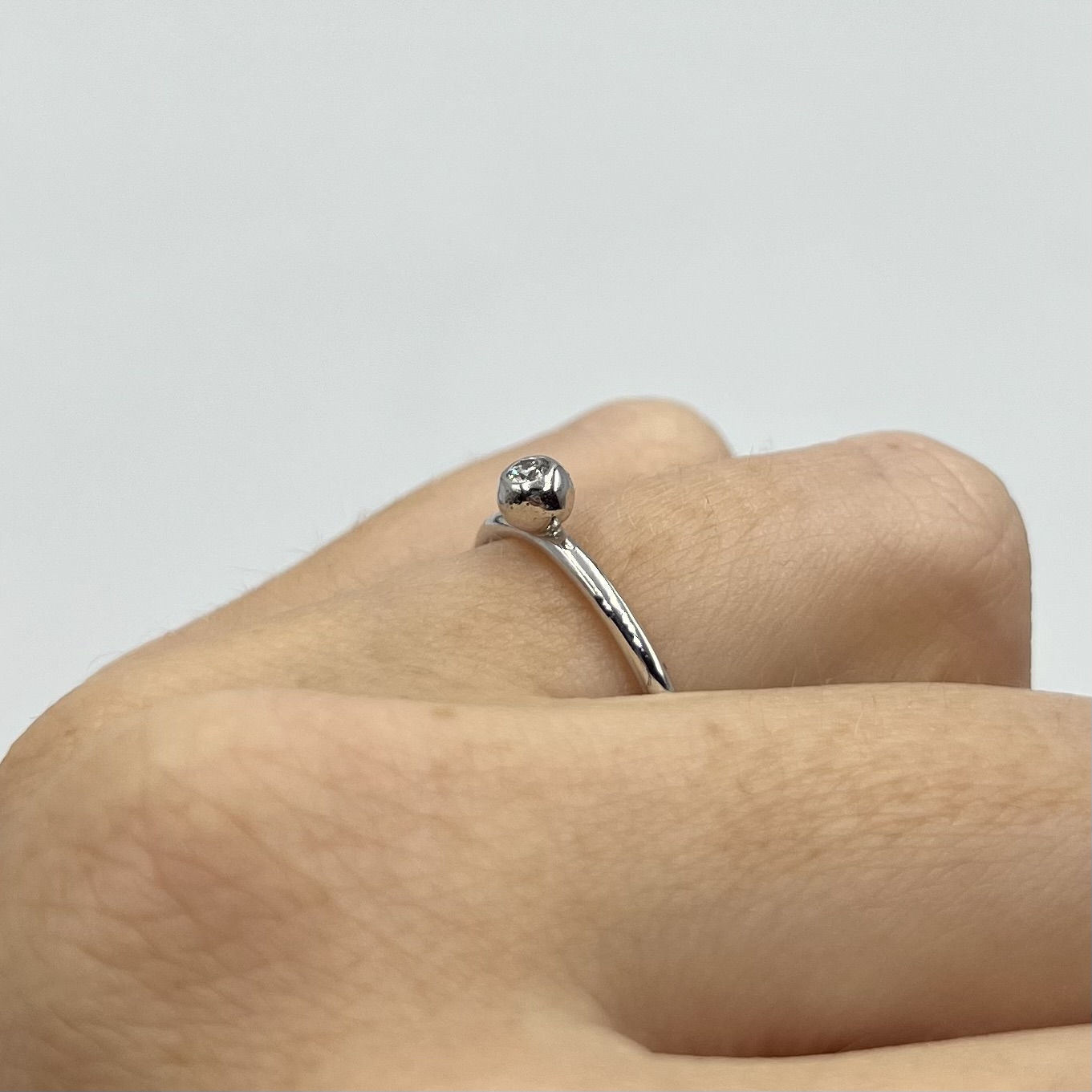 Ring Molly handgjord diamant vitguld 18 karat  - 3