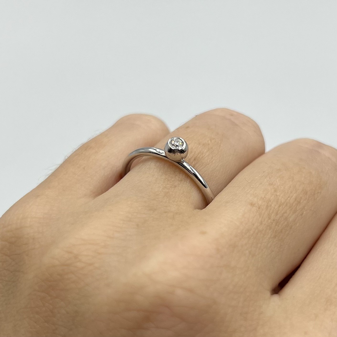 Ring Molly handgjord diamant vitguld 18 karat  - 4