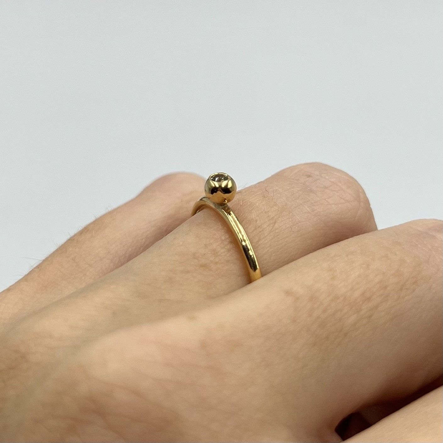 Ring Molly handgjord grön safir guld 18 karat  - 3