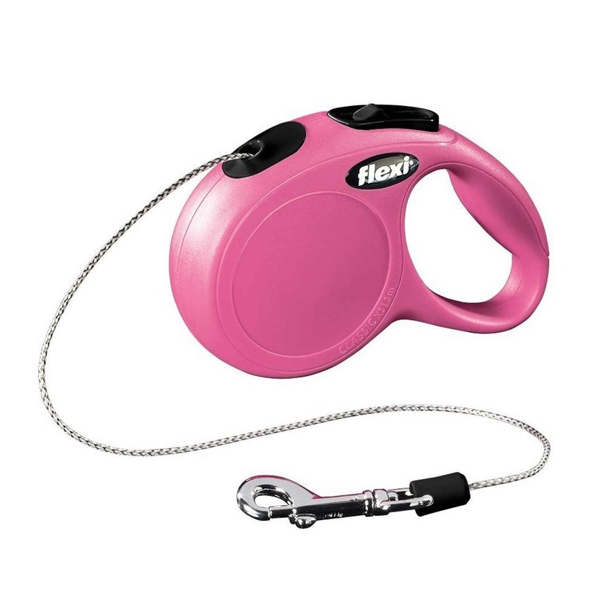 Flexi New Classic Cat Cord Flexikoppel Rosa X-Small 3 Meter