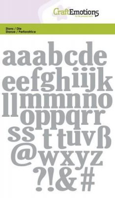 CraftEmotions die set lower case alphabet