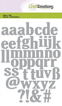 CraftEmotions die set lower case alphabet
