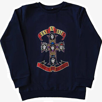 Guns N' Roses Kids Sweatshirt: Appetite for Destruction Blue (7 - 8 Years)