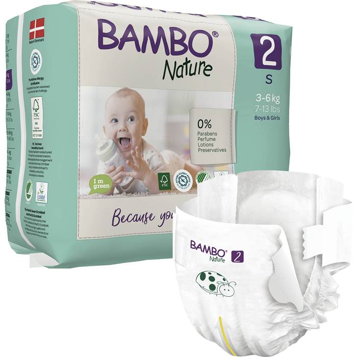 Blöjor Bambo Nature, 3-6 kg, 3 - 3