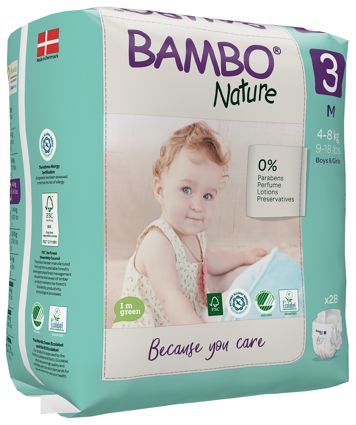 Blöjor Bambo Nature, 4-8 kg, 2
