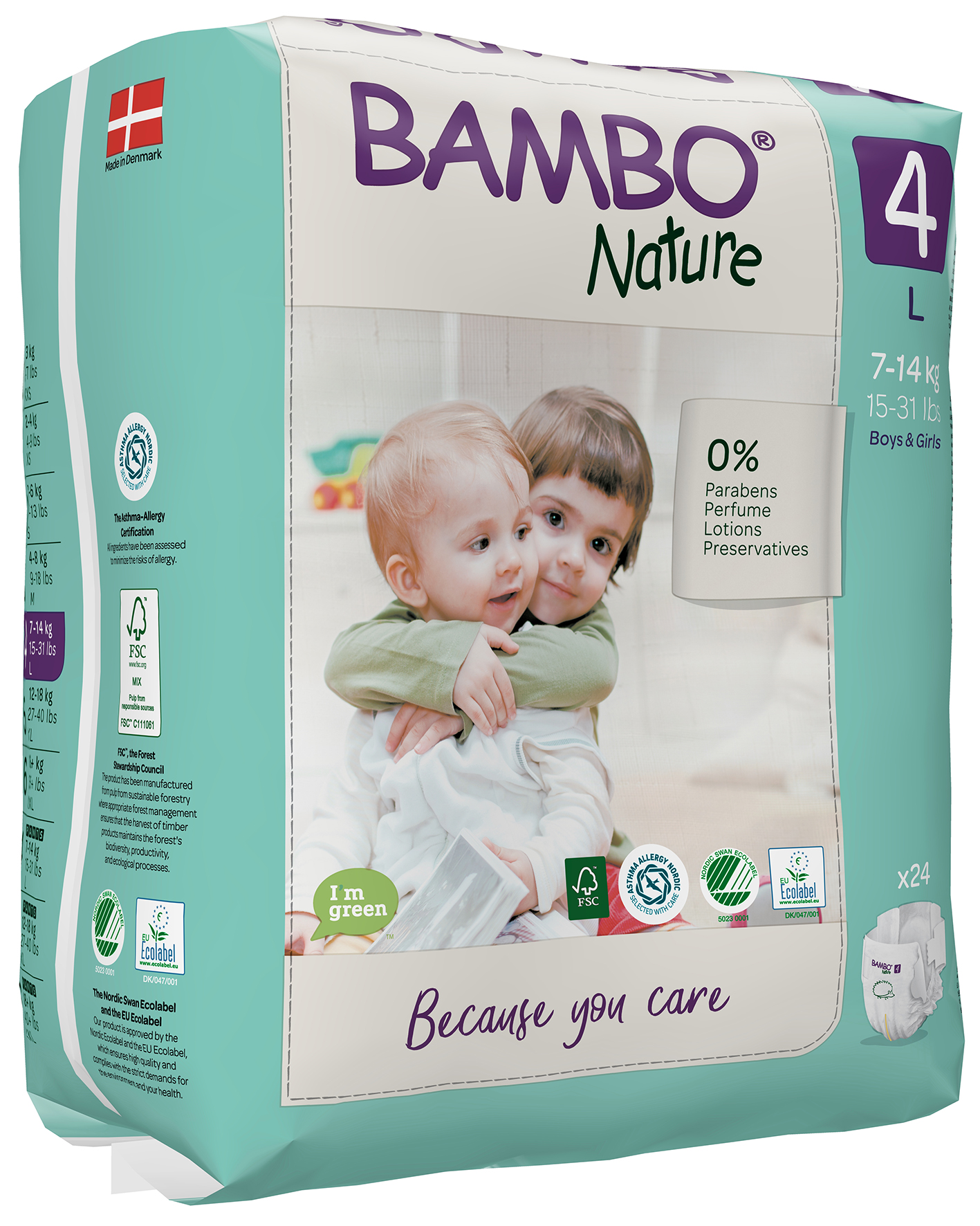 Blöjor Bambo Nature, 7-14 kg,
