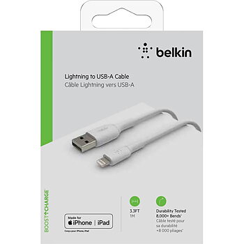 Lightning-USB-A Belkin 1m vit
