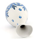 Vase with Hand-Painted Blue Plant Decor 24 cm (Arabia 1960s)