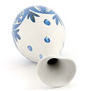 Vase with Hand-Painted Blue Plant Decor 24 cm (Arabia 1960s)