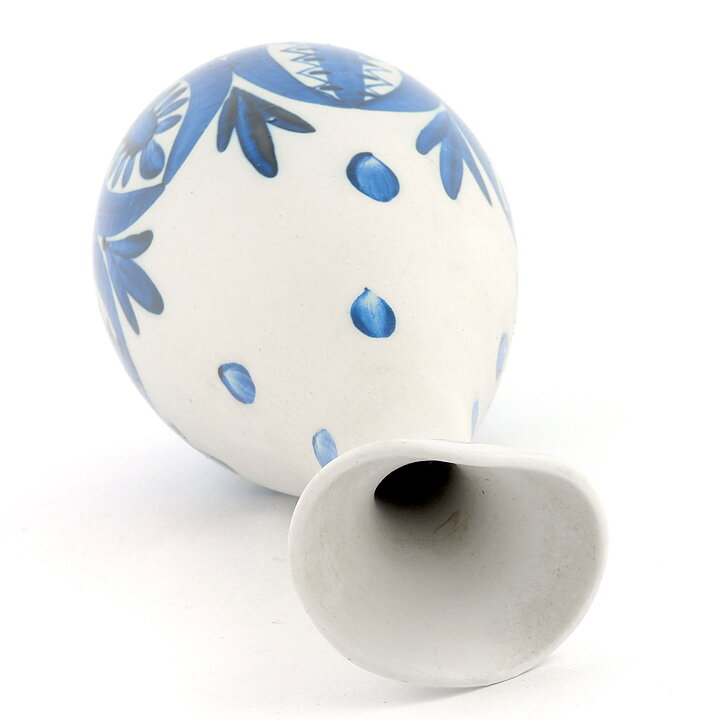 青い装飾がされた花瓶 Vase  アラビア社 1960年代  24cm
