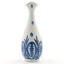 Vase with Hand-Painted Blue Plant Decor 24 cm (Arabia 1960s)