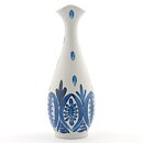 Vase with Hand-Painted Blue Plant Decor 24 cm (Arabia 1960s)