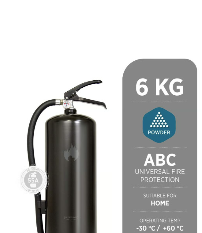 Brandsläckare Housegard Pulver Svart 6kg - 2