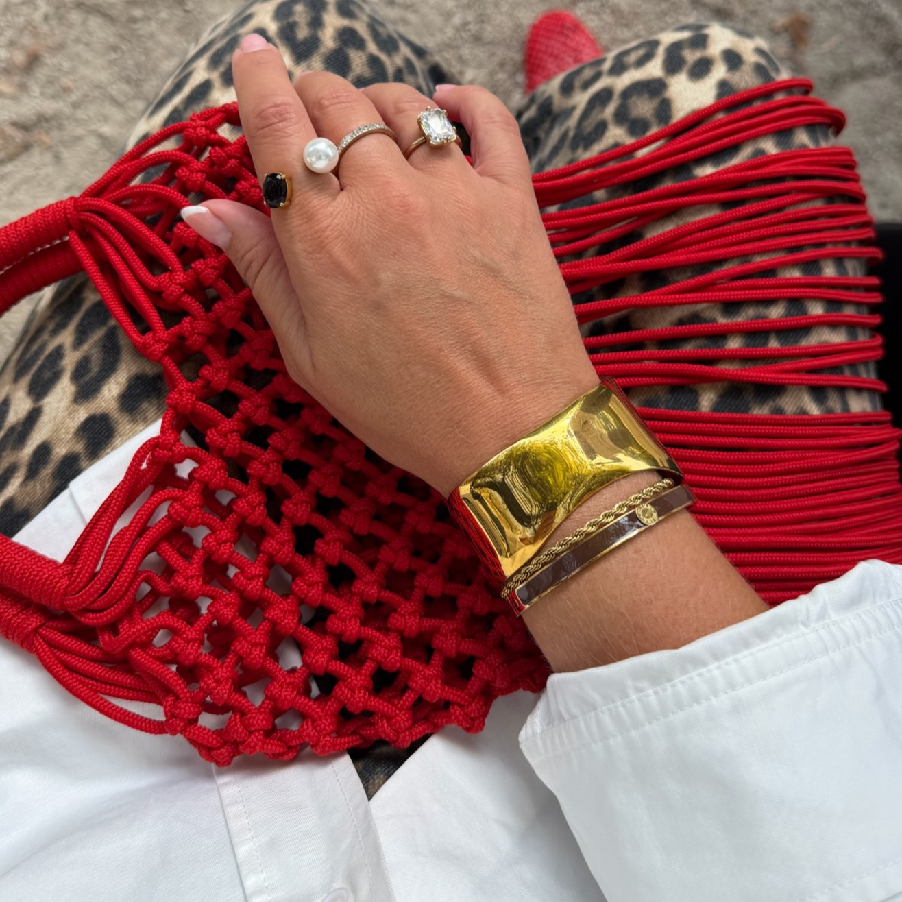 Palermo bangle brown gold - 2