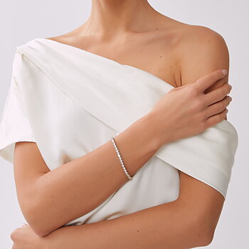 Celine tennisbracelet, crystal gold