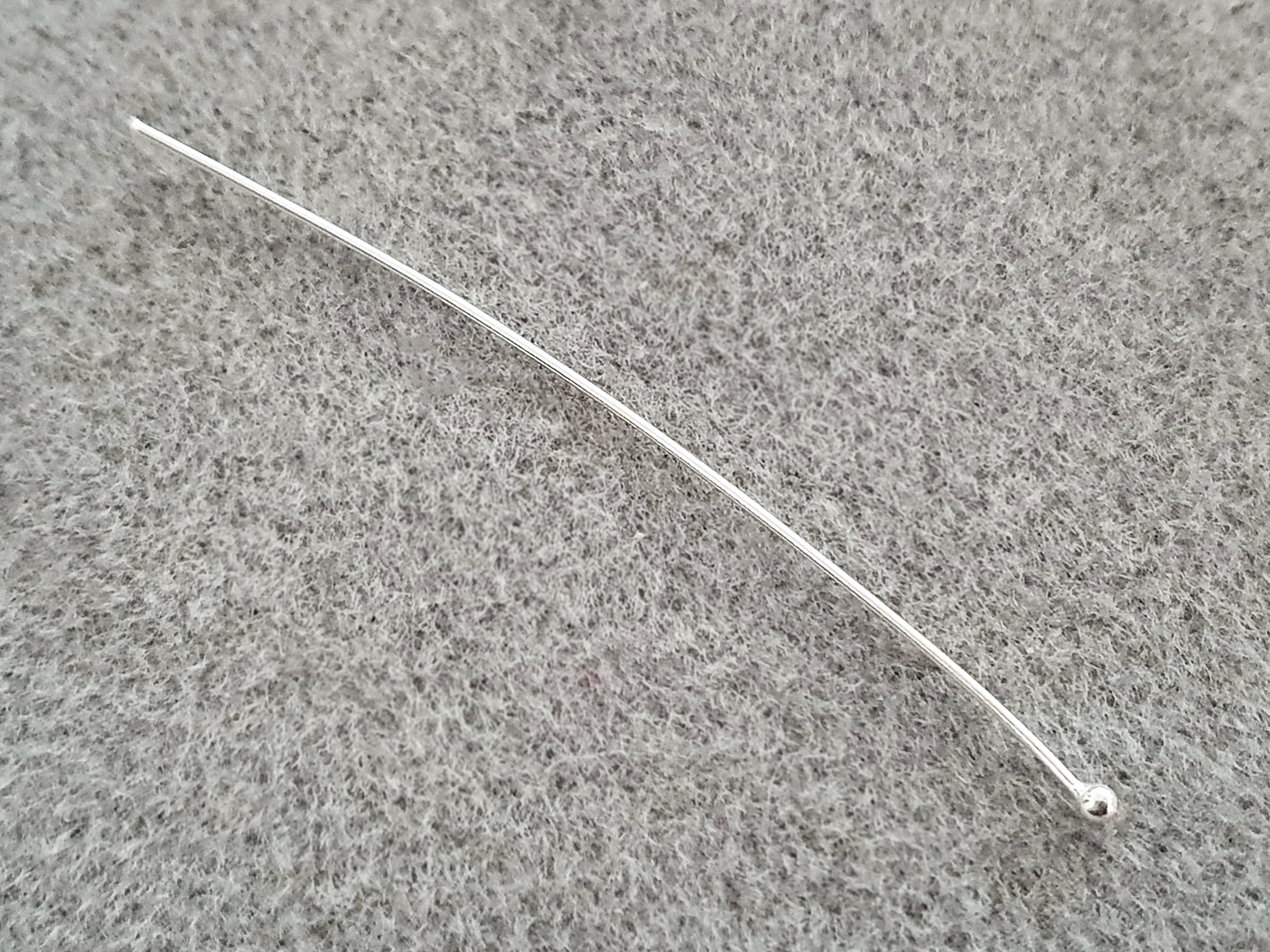 Hattpinne 0,8x70mm kula 2,3mm STYCK 925-silver