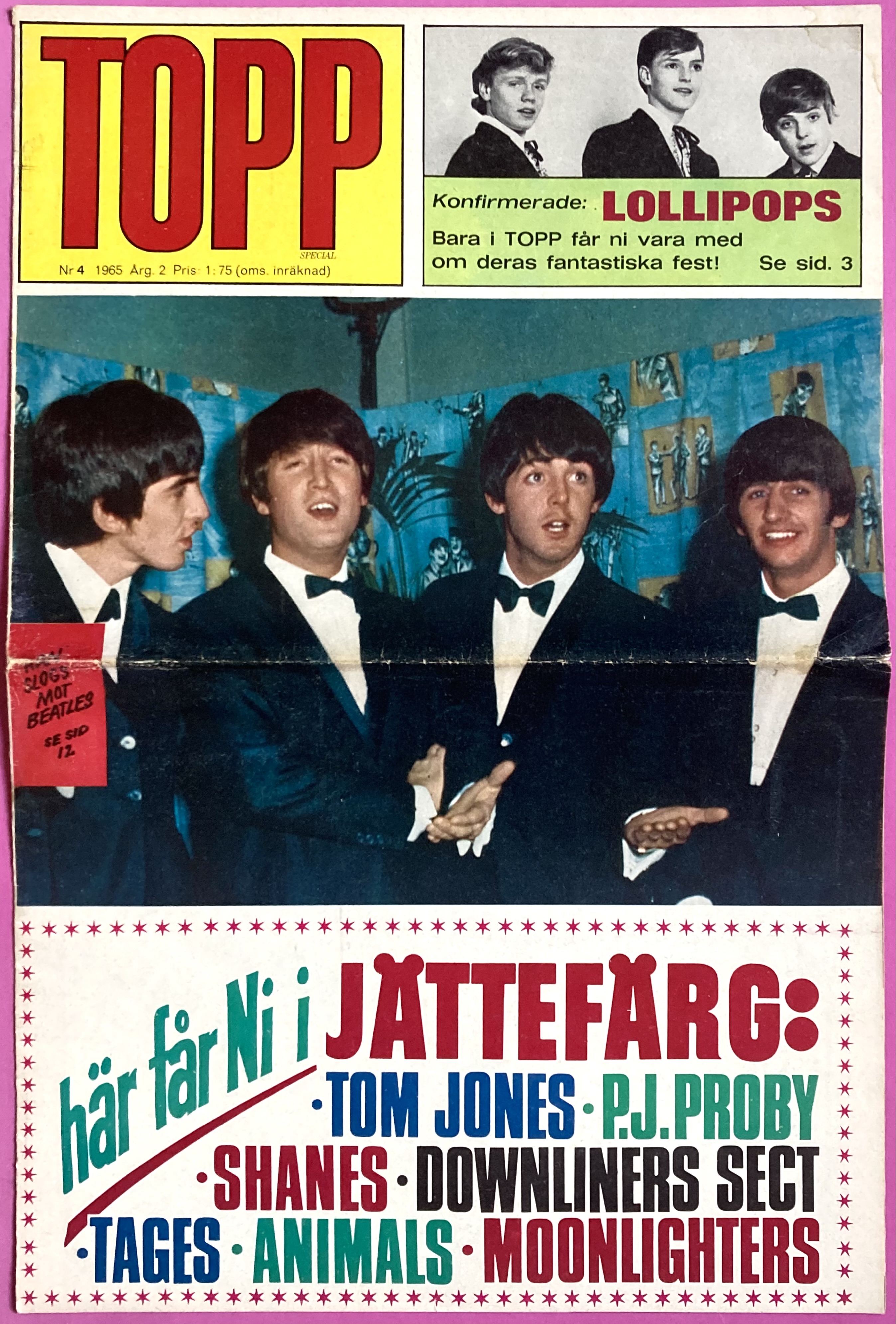 TOPP Special - Nr 4 1965 BEATLES omslag
