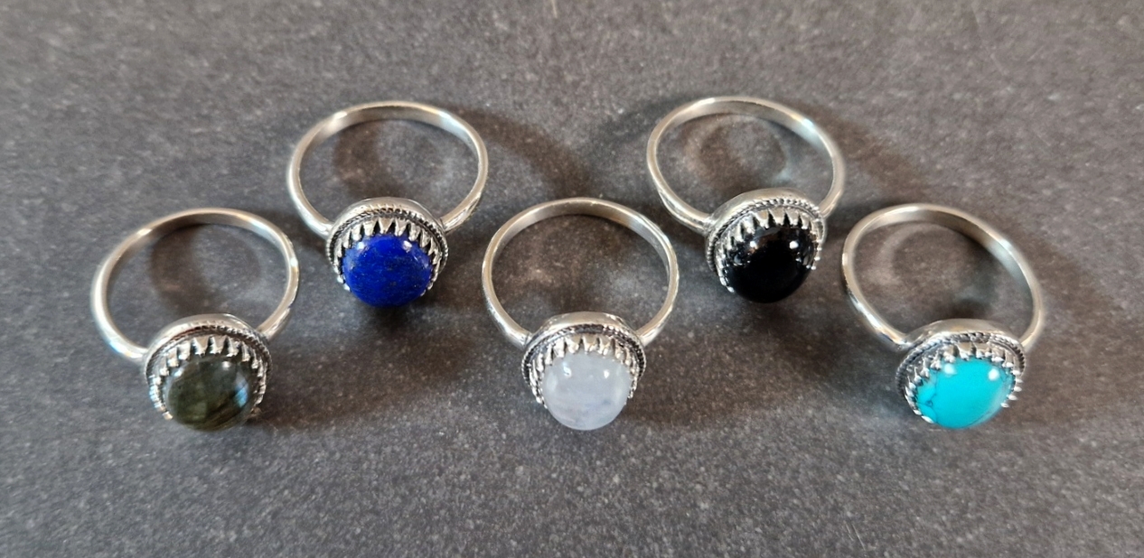 Silverring med Oval Cabochon - 2