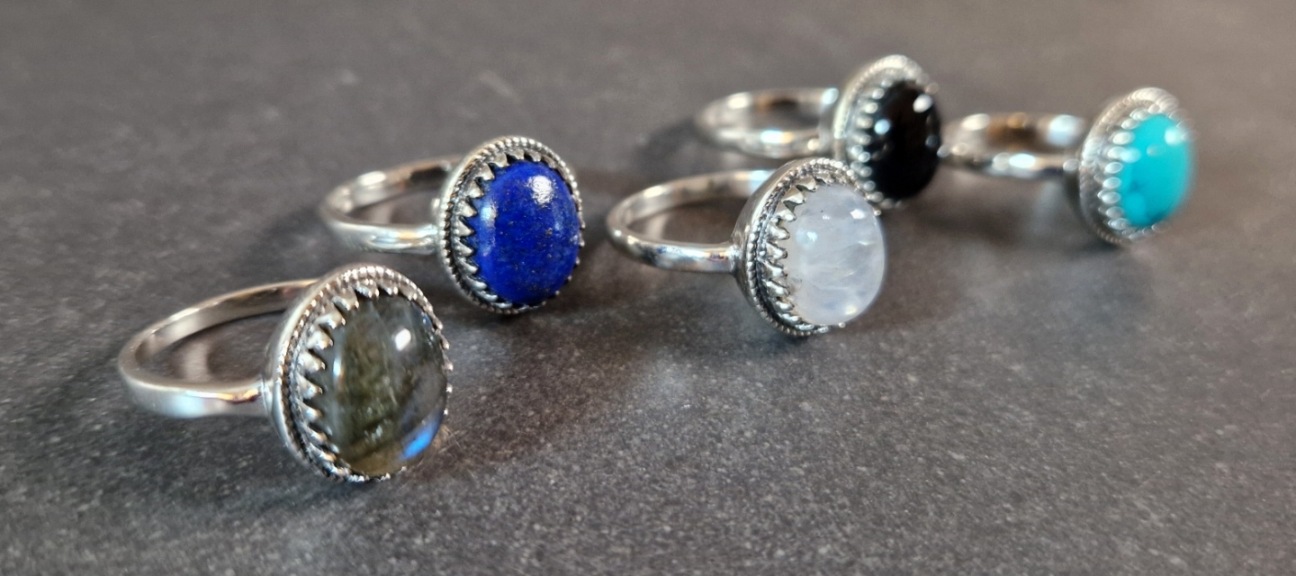 Silverring med Oval Cabochon - 3