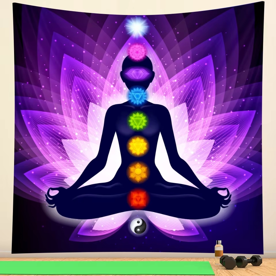 Väggbonad - Chakra Yogi  - Lila Lotus 