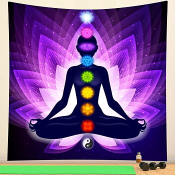 Väggbonad - Chakra Yogi  - Lila Lotus 