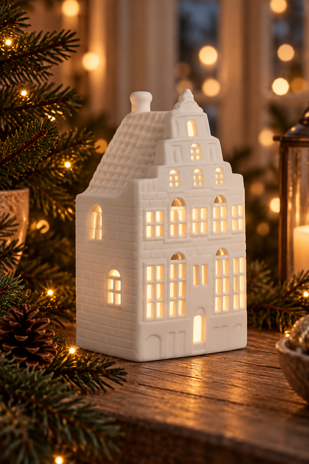 House lantern - Lantern house - White - Large