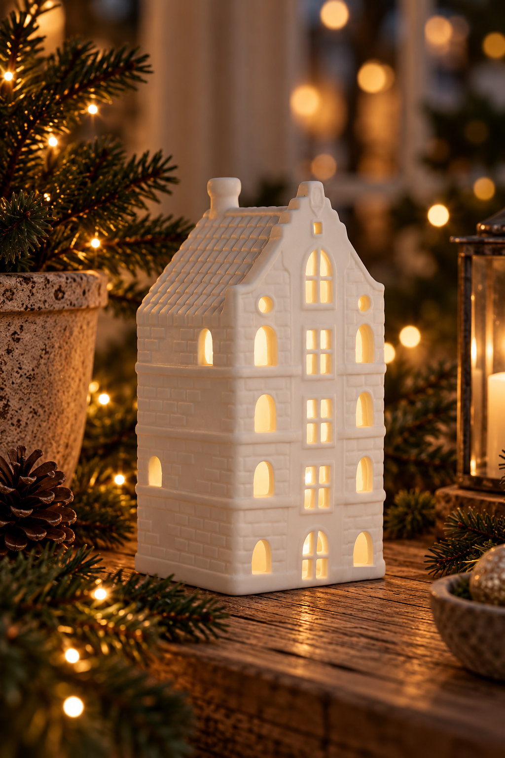 House lantern - Lantern house - White - Large