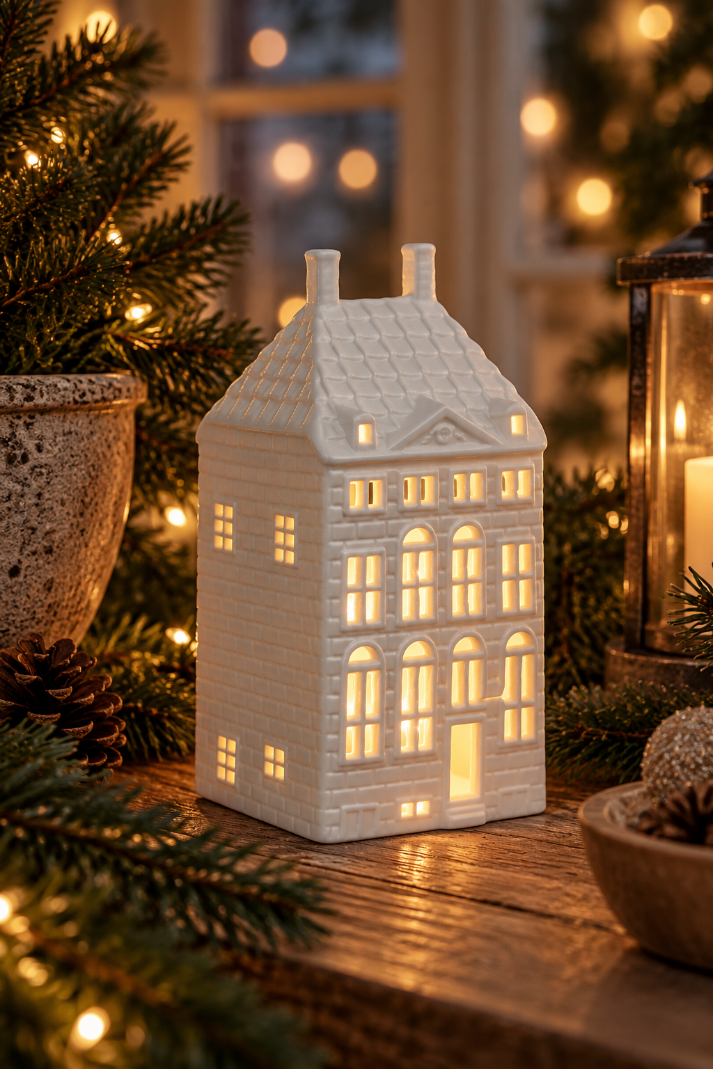 House lantern - Lantern house - White - Large