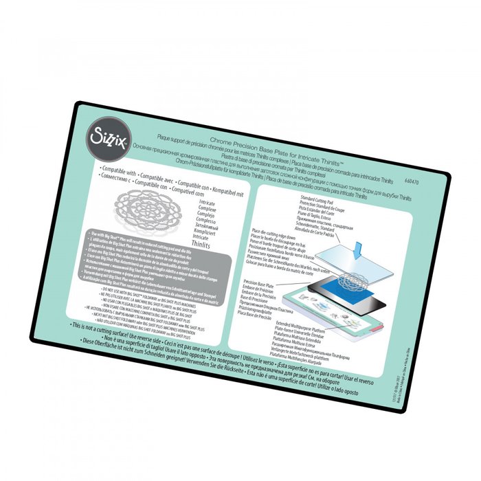 Sizzix • Accessory Chrome Precision Base Plate for Intricate Thinlits
