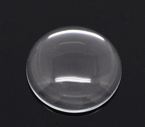 Cabochon i glas - Rund 25mm - 3