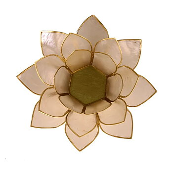 Lotus Atmospheric Light Natural Gold Trim -- 13.5 Cm